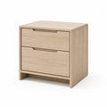 Nachttisch mit 2 Schubladen 50 x 40 x 50 cm Holzwerkstoff Eiche Naturholz rechteckig